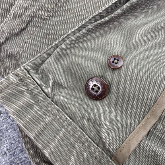 LL Bean Field Coat Mens XLT Tall Canvas Wool Blend Plaid Lined Chore *READ - Picture 12 of 16